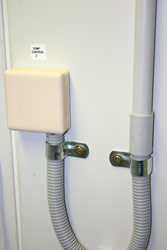 Each container manufactured at the ARC is well-appointed. Show here is "Temp Control 2". Copyright Amphibian Research Centre. Photograph by Gerry Marantelli.
