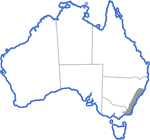 Distribution map for Litoria citropa