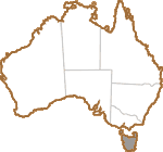 Distribution map for Tasmanian Frog Group