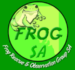 Logo for Frog Rescue and Observation Group of SA