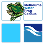 Logo for Melbourne Water Frog Census