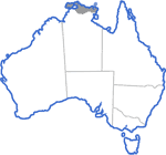 Distribution map for Austrochaperina adelphe