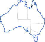 Distribution map for Cophixalus crepitans