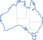 Distribution map for Cophixalus infacetus