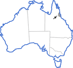 Distribution map for Cophixalus ornatus