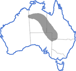 Distribution map for Crinia deserticola