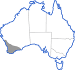 Distribution map for Crinia pseudinsignifera