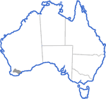 Distribution map for Crinia subinsignifera