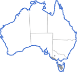 Distribution map for Geocrinia laevis