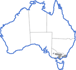 Distribution map for Geocrinia victoriana