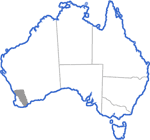 Distribution map for Heleioporus inornatus