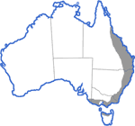Distribution map for Limnodynastes peroni