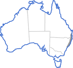Distribution map for Litoria brevipalmata