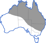 Distribution map for Litoria caerulea