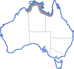 Distribution map for Litoria dahli