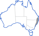 Distribution map for Litoria freycineti