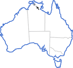 Distribution map for Litoria personata