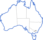 Distribution map for Litoria spenceri