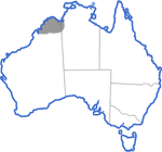 Distribution map for Litoria splendida