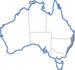 Distribution map for Litoria tyleri