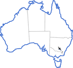 Distribution map for Pseudophryne corroboree