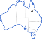 Distribution map for Pseudophryne covacevichae