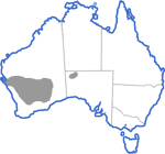 Distribution map for Pseudophryne occidentalis