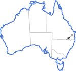 Distribution map for Rheobatrachus silus