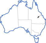 Distribution map for Rheobatrachus vitellinus