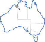 Distribution map for Uperoleia borealis