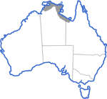 Distribution map for Uperoleia inundata