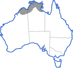 Distribution map for Crinia bilingua
